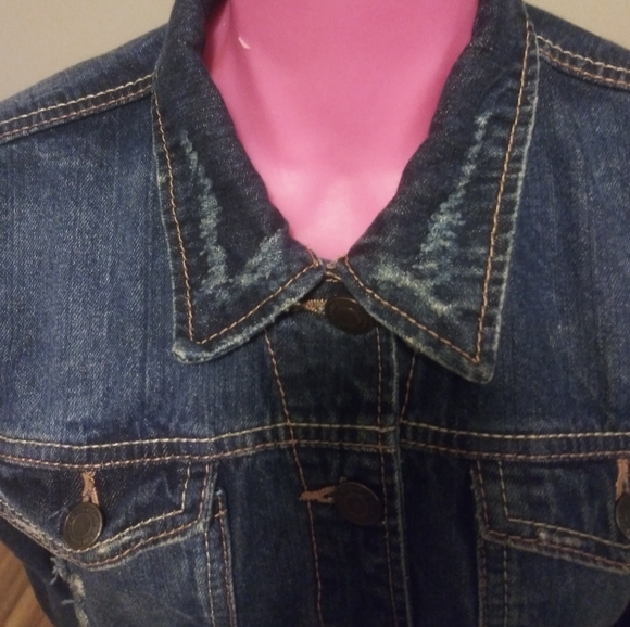Rue 21 Factory Distressed Blue Jean Jacket - Picture 5 of 12